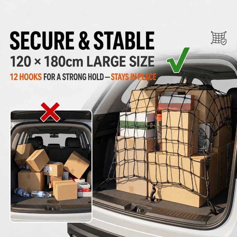 Universal Elastic Cargo Net for Ute Tub, Boot & Roof Rack for BYD (2023-2026)