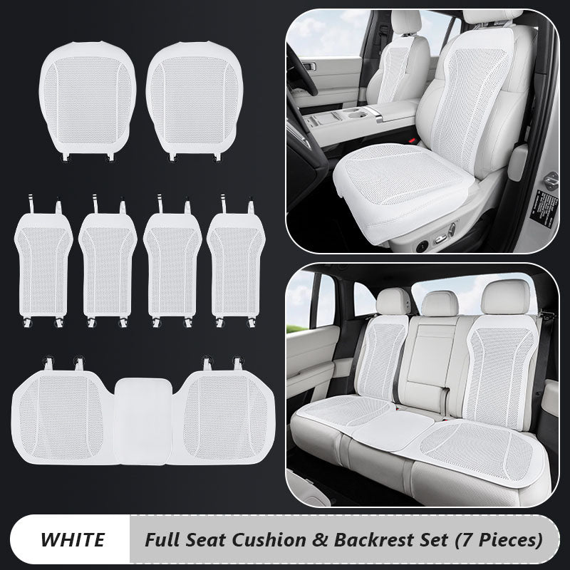 Nappa Leather Car Seat Cushion & Backrest Set