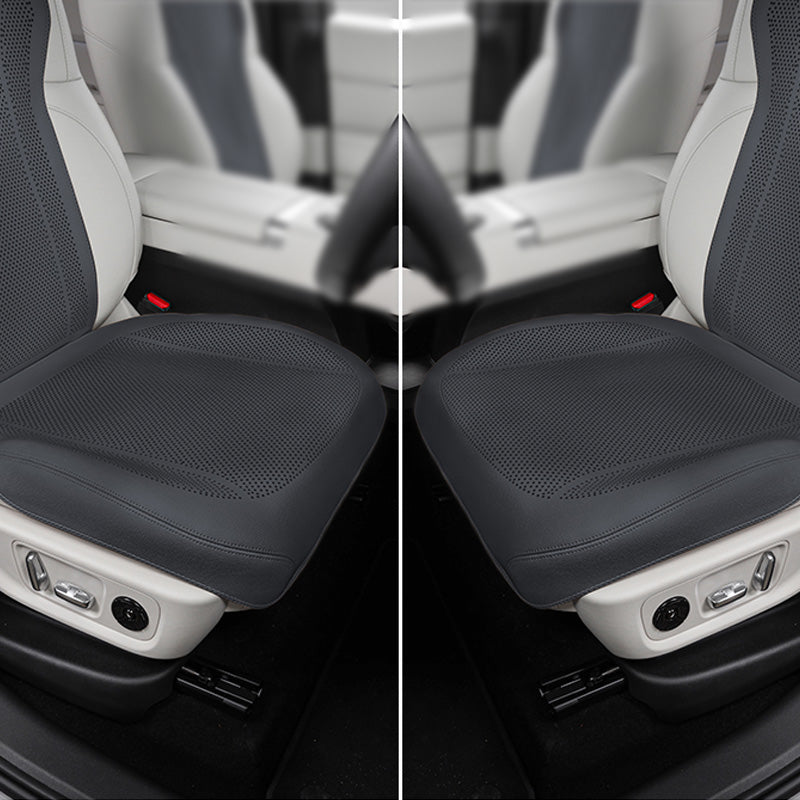 Nappa Leather Car Seat Cushion & Backrest Set