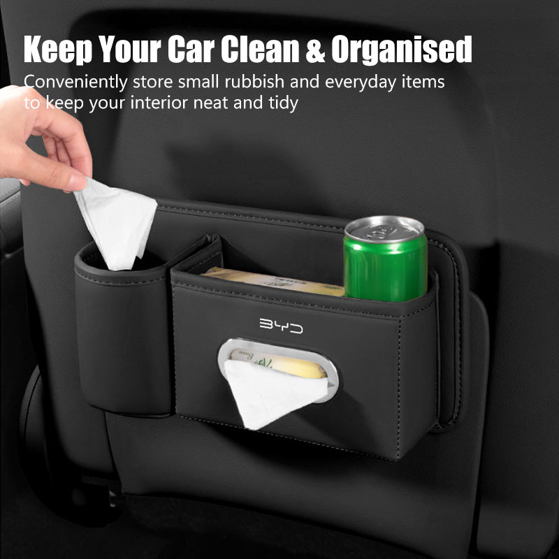 Back Seat Cup Holder & Tissue Storage for BYD (2023-2026)