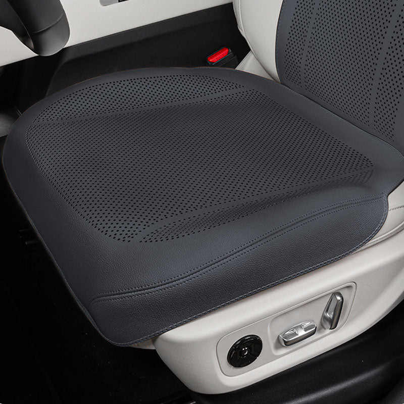 Nappa Leather Car Seat Cushion & Backrest Set