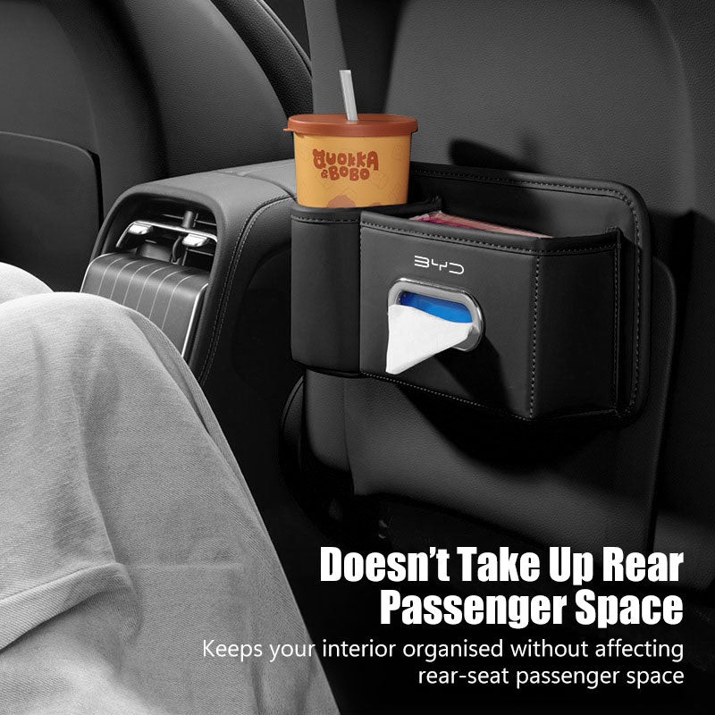 Back Seat Cup Holder & Tissue Storage for BYD (2023-2026)