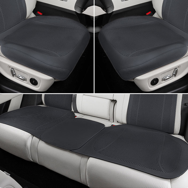 Nappa Leather Car Seat Cushion & Backrest Set