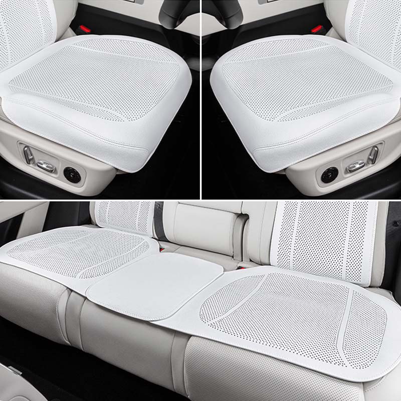 Nappa Leather Car Seat Cushion & Backrest Set