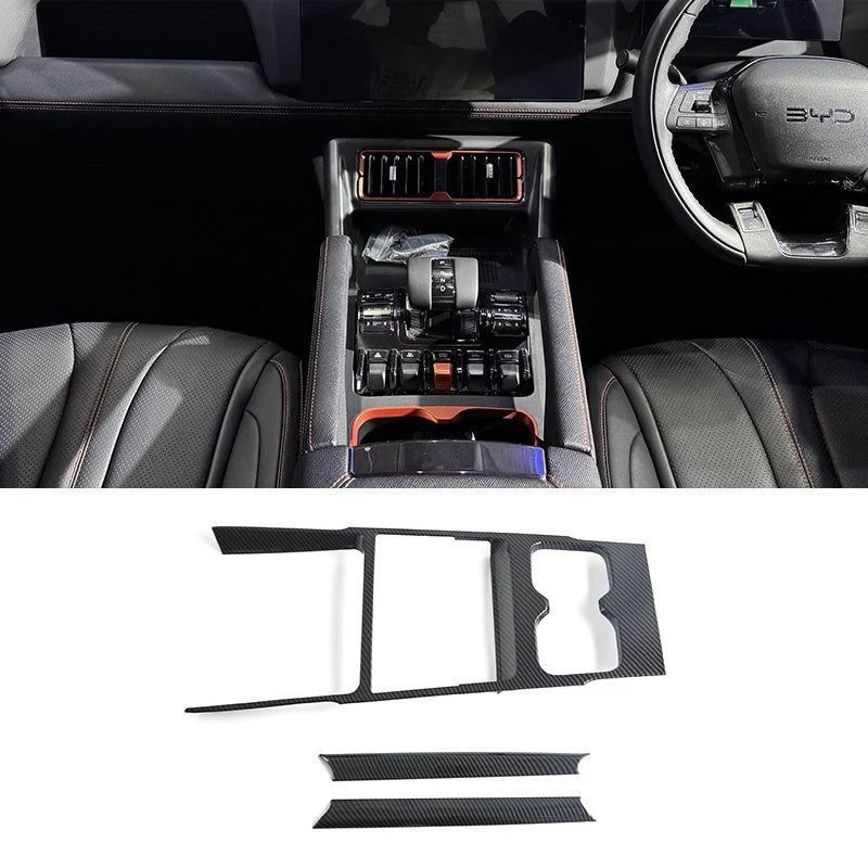 Interior Accessories Trim Kit for BYD Shark 6 (2024–2026) - Central Console, AC Vent, Steering Wheel, Gear Shift, Multi-Panel, Window Switch Cover Trims