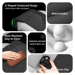 Nappa Leather Front Seat Leg Support Cushion